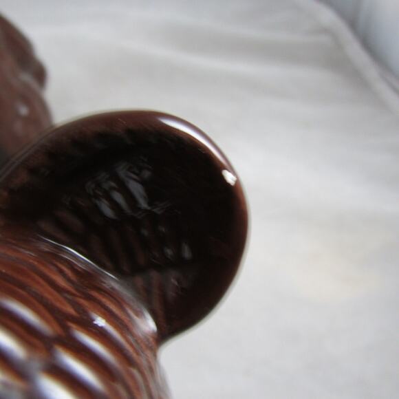 OMC Japan Ceramic Bear Bookends Textured Ribbed Red Bow Accents 6" Vintage 1970s - Picture 7 of 7